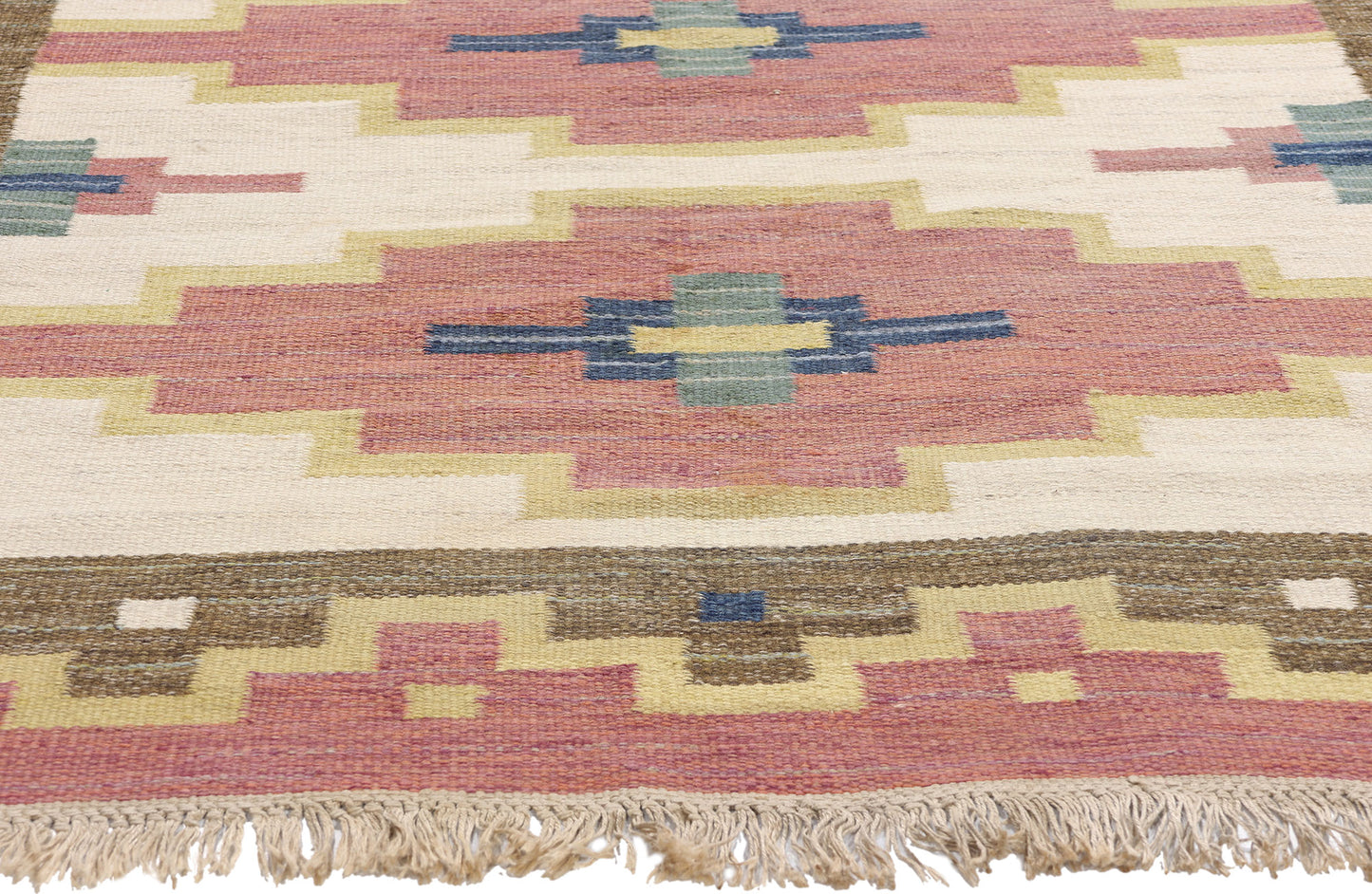5 x 8 Greta Kruse Vintage Swedish Rollakan Rug 79038