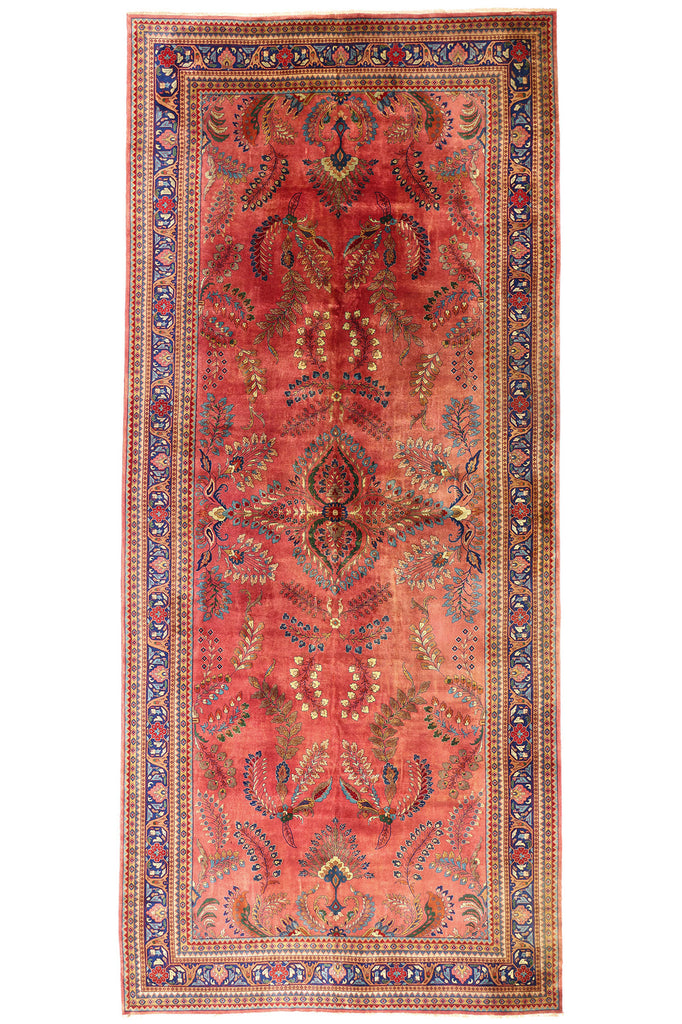 9 x 21 Vintage Indian Sarouk Rug 79210