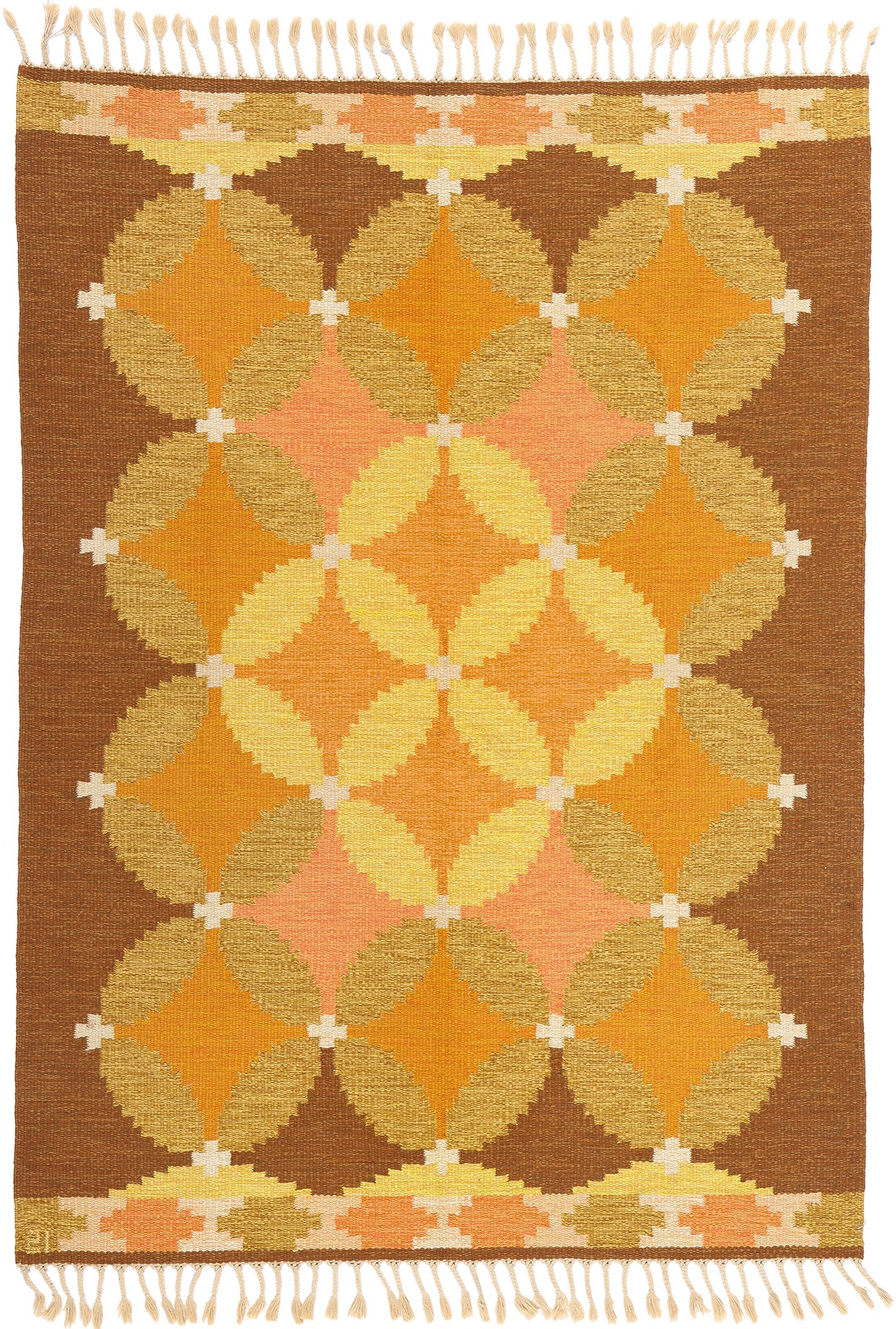 5 x 8 Ingegerd Silow Vintage Swedish Rollakan Rug 79043