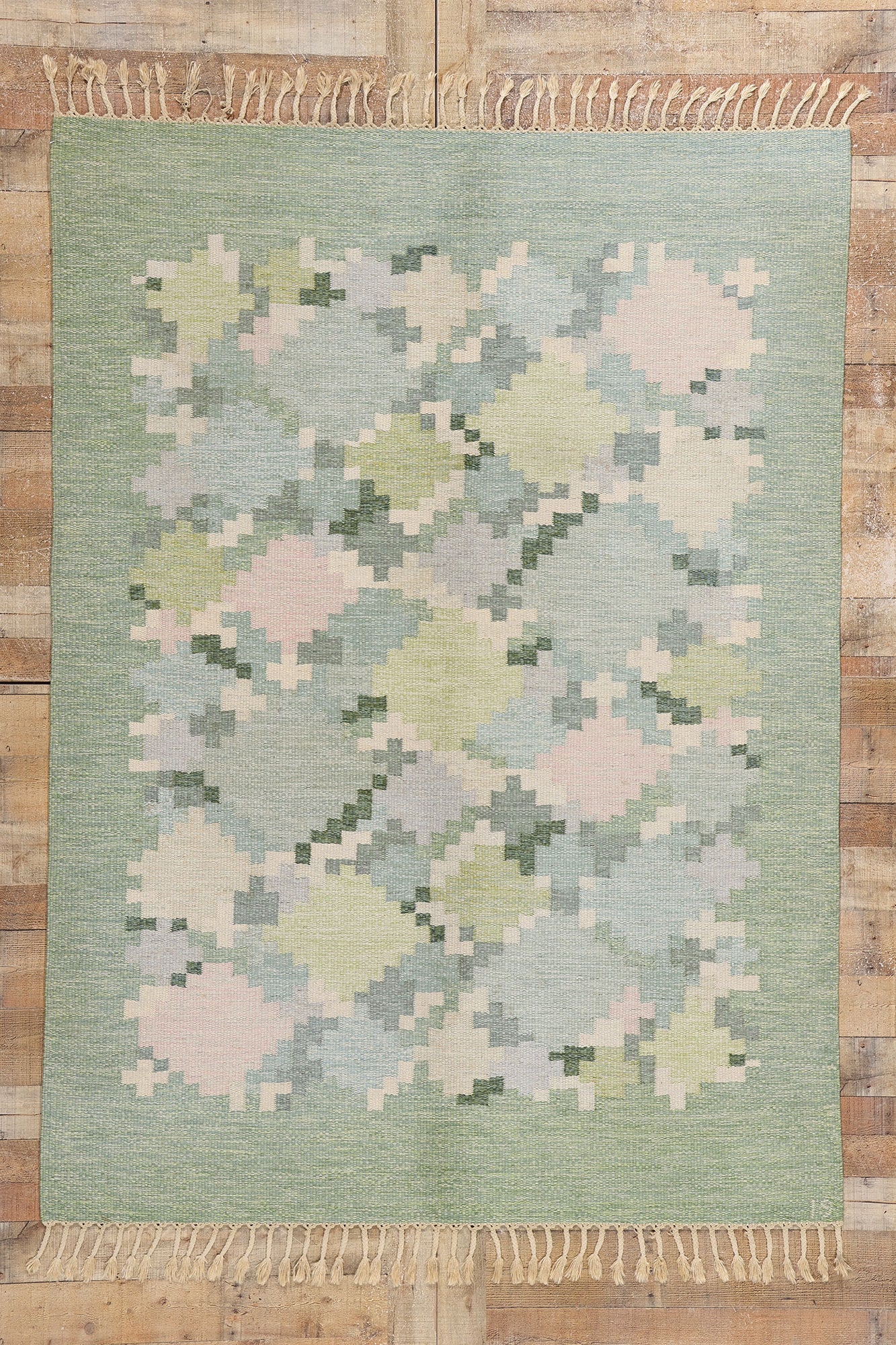 5 x 8 Ingegerd Silow Vintage Swedish Rollakan Rug 79053