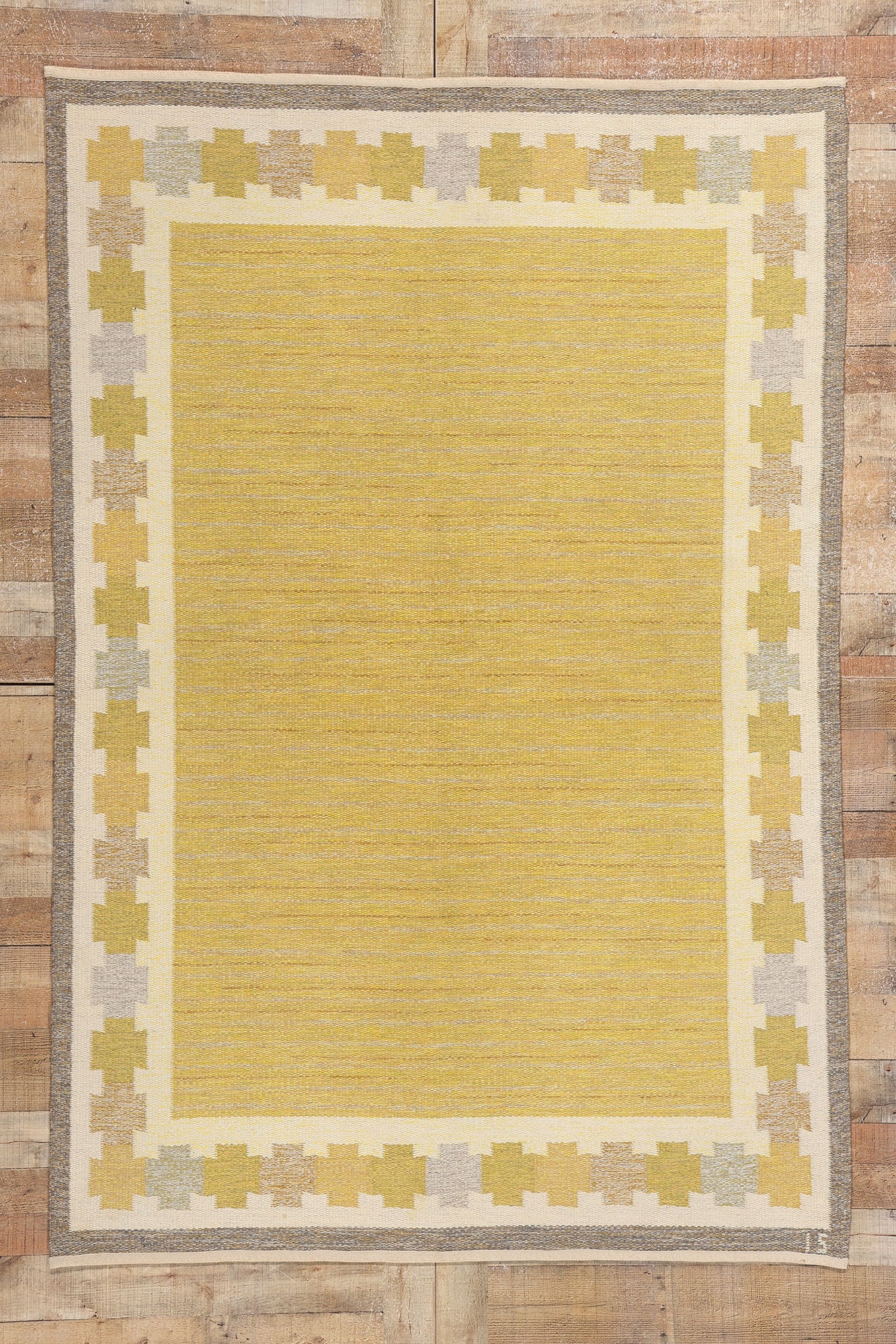 5 x 8 Ingegerd Silow Vintage Swedish Rollakan Rug 79037