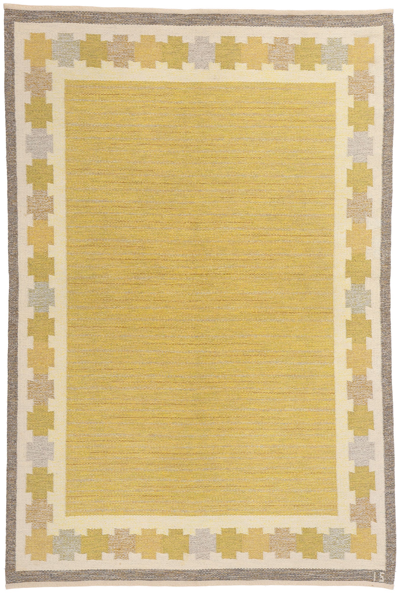 5 x 8 Ingegerd Silow Vintage Swedish Rollakan Rug 79037