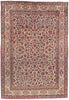 7 x 10 Antique Ivory Persian Silk Kashan Rug 61318