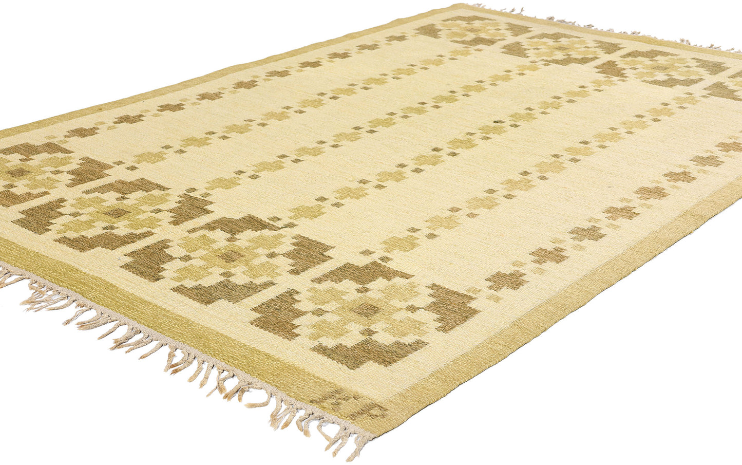4 x 7 Kerstin Persson Vintage Swedish Rollakan Rug 79049