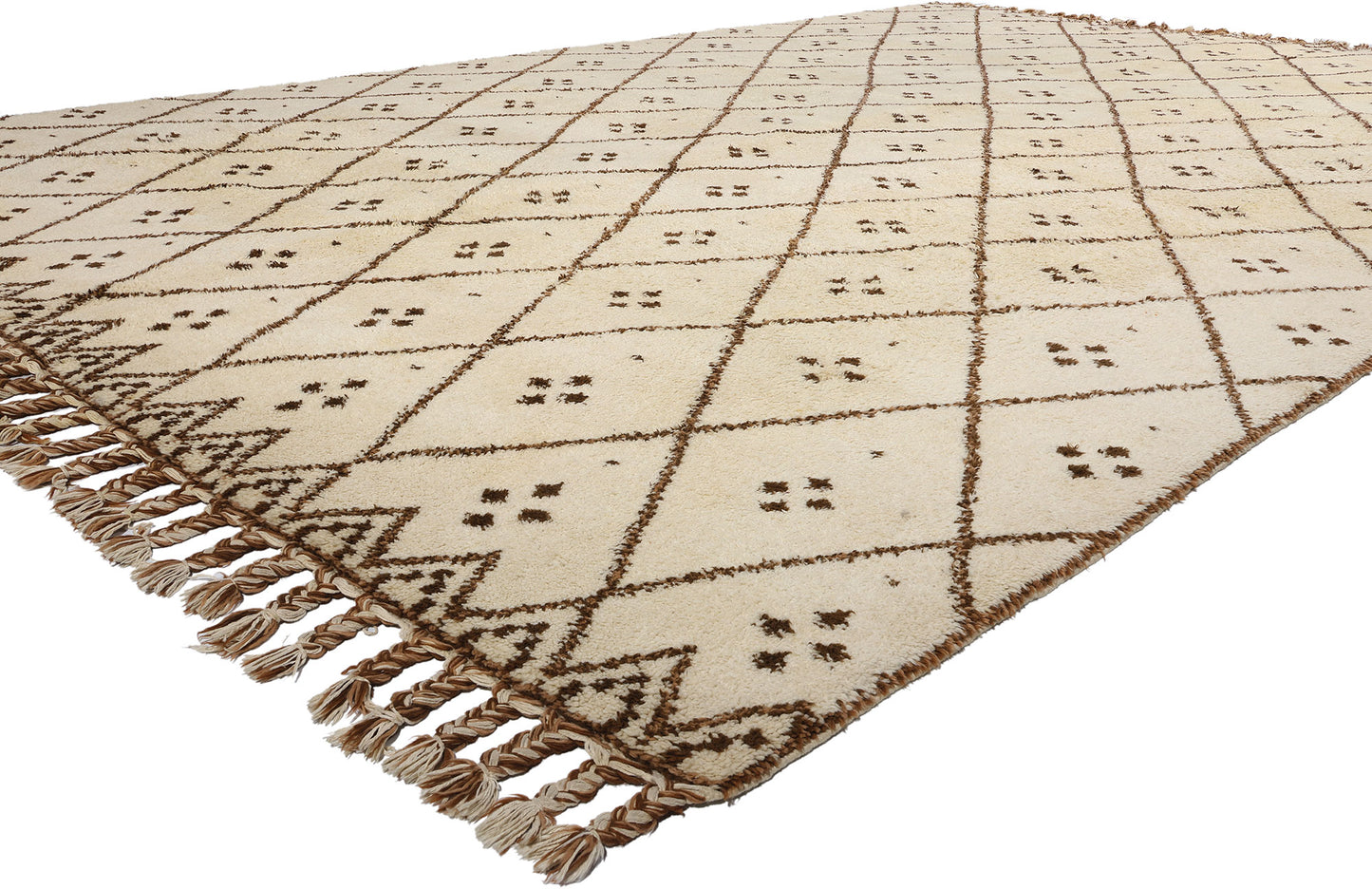 12 x 18 Vintage Moroccan Beni Ourain Rug 78975