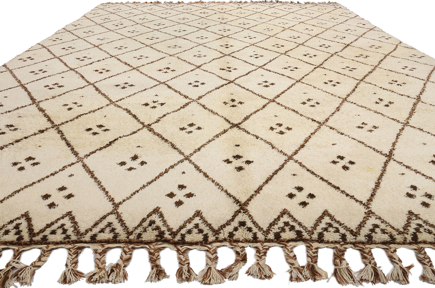 12 x 18 Vintage Moroccan Beni Ourain Rug 78975