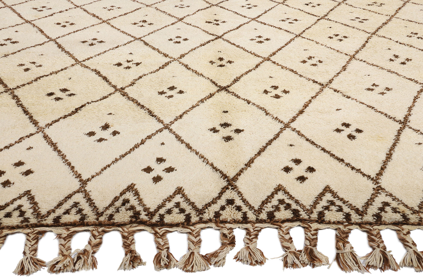 12 x 18 Vintage Moroccan Beni Ourain Rug 78975
