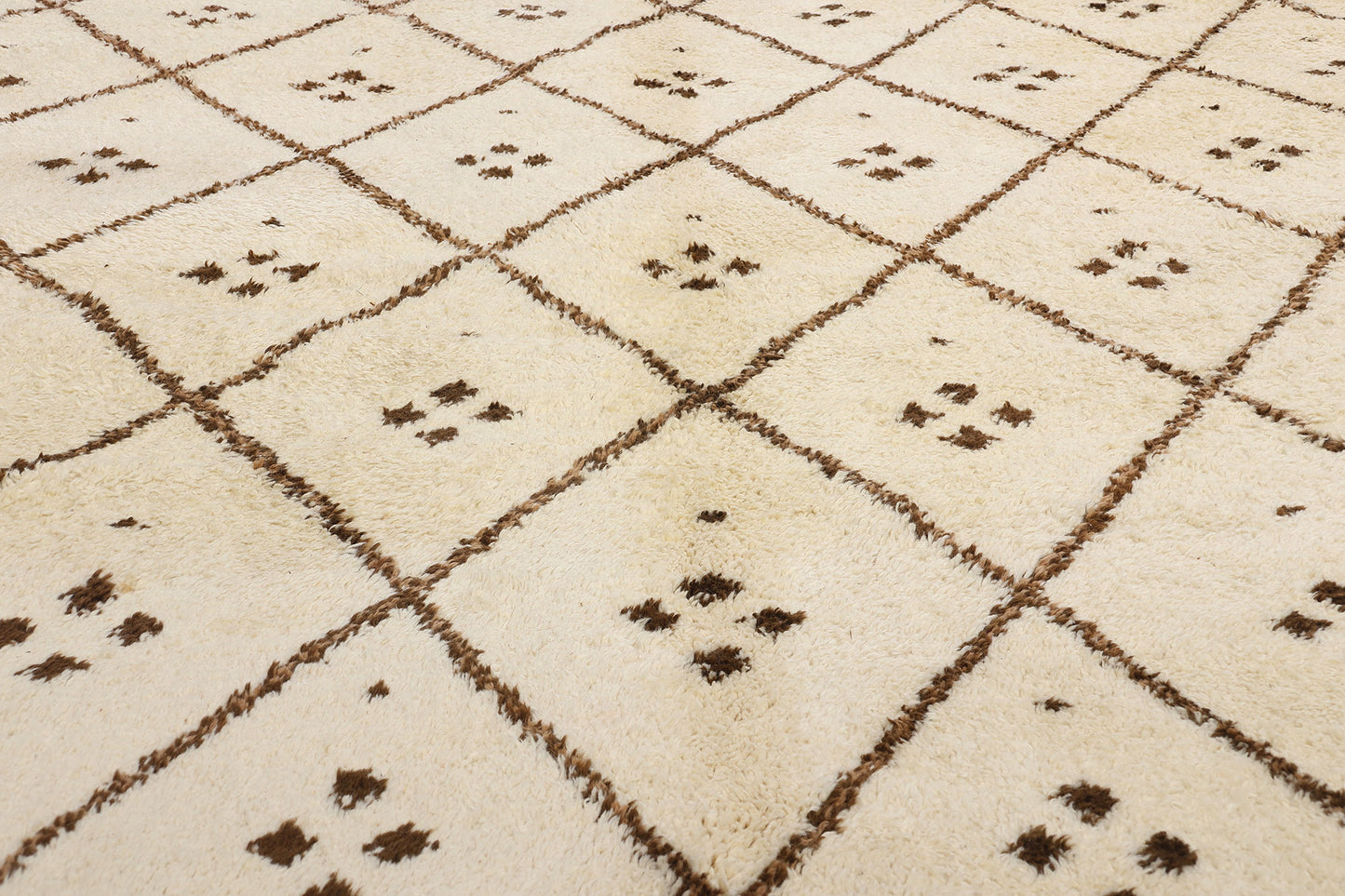 12 x 18 Vintage Moroccan Beni Ourain Rug 78975