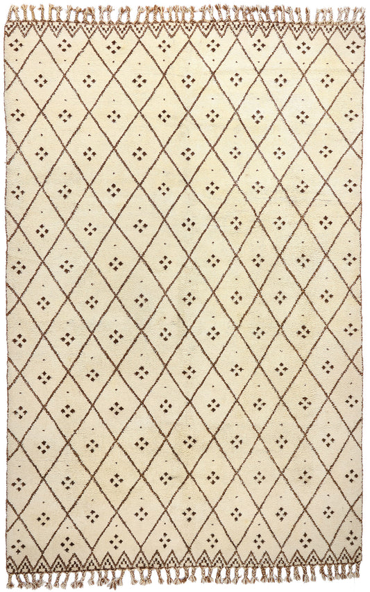 12 x 18 Vintage Moroccan Beni Ourain Rug 78975