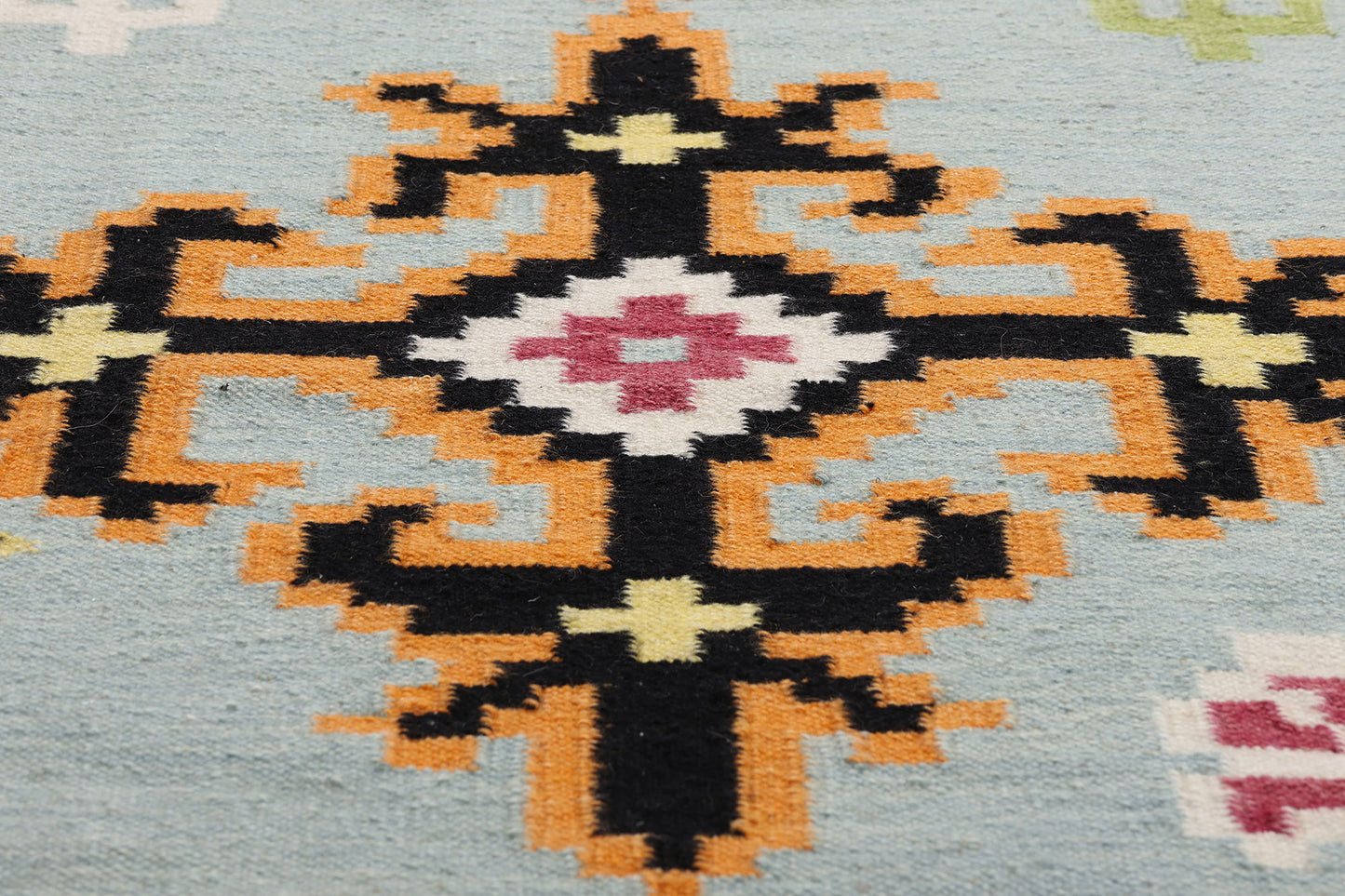 5 x 8 Light Blue Indian Kilim Rug 31352