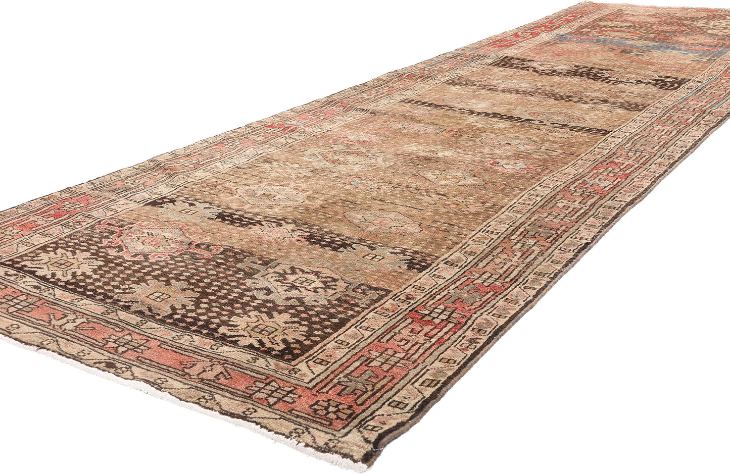 4 x 15 Antique Persian Hamadan Rug 61325