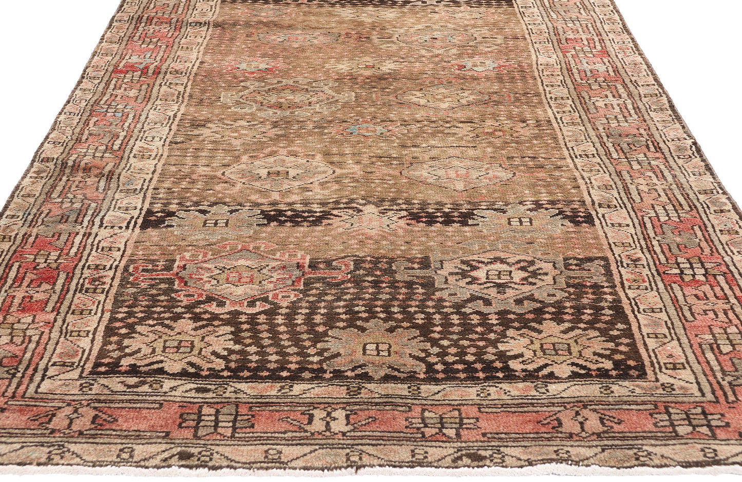 4 x 15 Antique Persian Hamadan Rug 61325