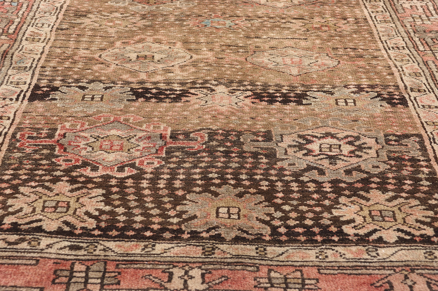 4 x 15 Antique Persian Hamadan Rug 61325