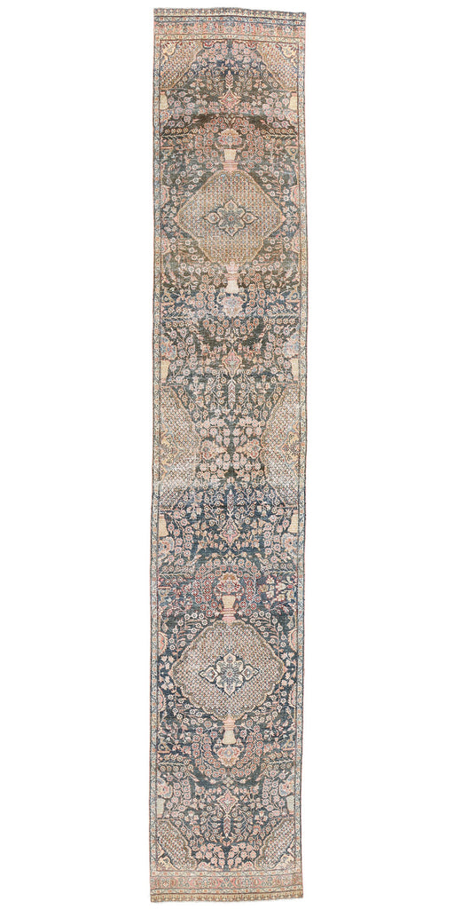 3 x 17 Antique Persian Tabriz Rug 61335