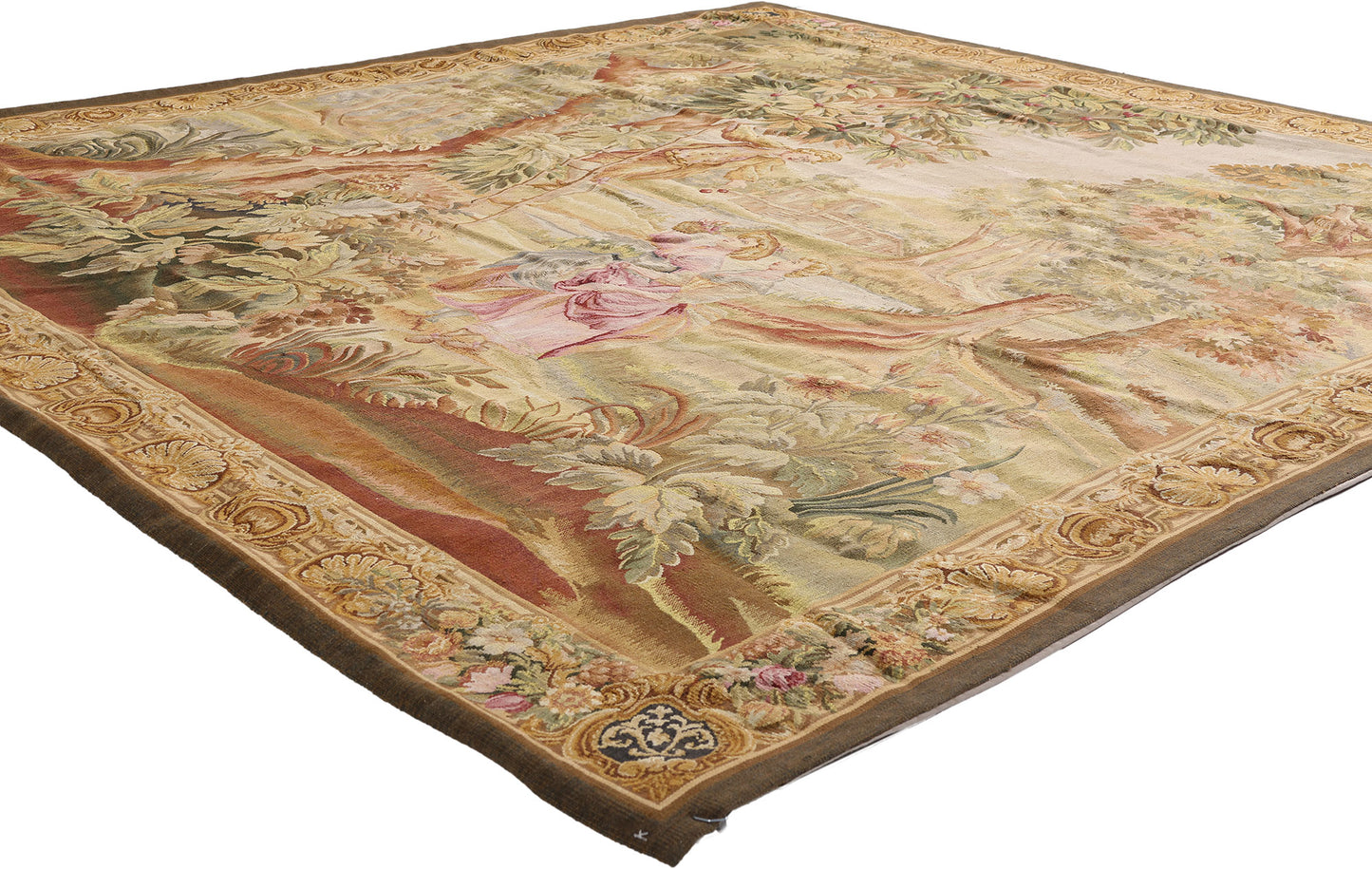 7 x 7 - Multicolor Chinese Tapestry Rug - 73700