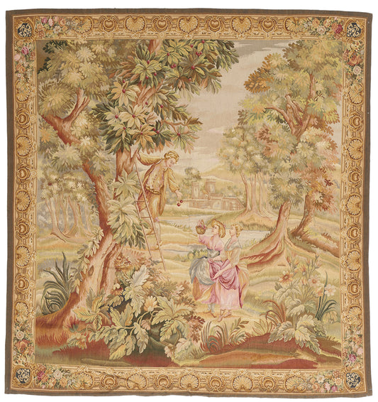 7 x 7 - Multicolor Chinese Tapestry Rug - 73700