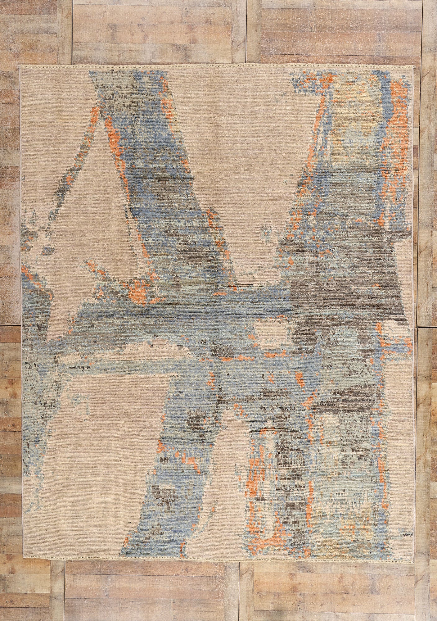 9 x 11 Modern Urban Drift Moroccan Rug 81146