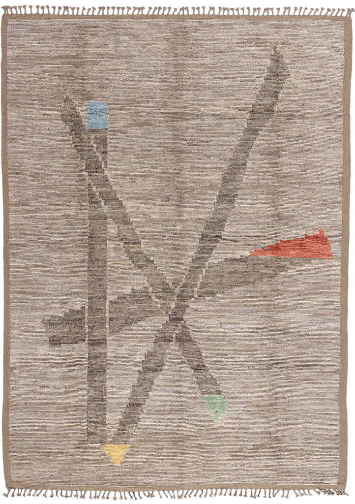 9 x 12 Modern Dynamic Intersection Moroccan Rug 81152