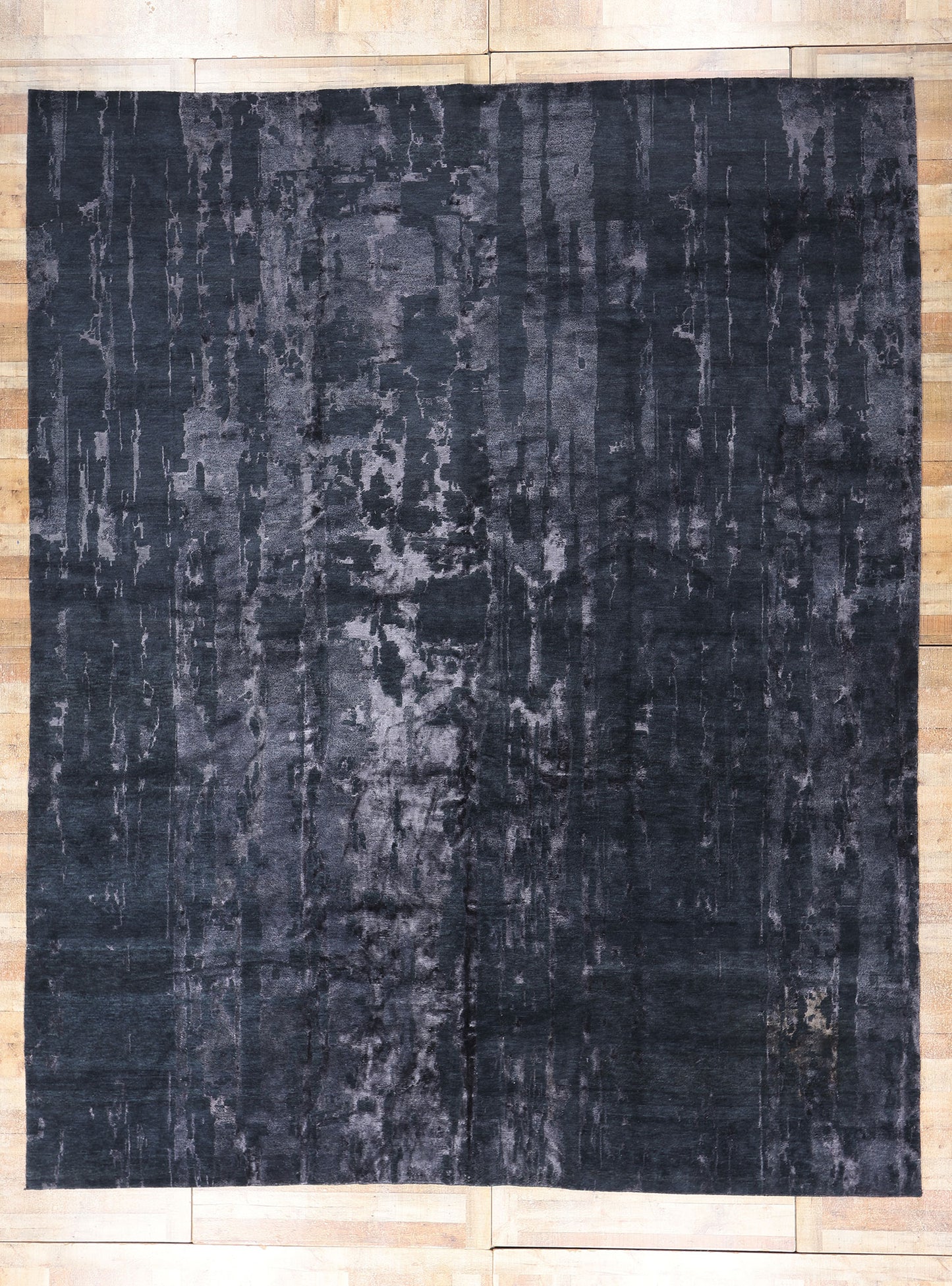12 x 15 Modern Obscured Depths Tibetan Rug 79076