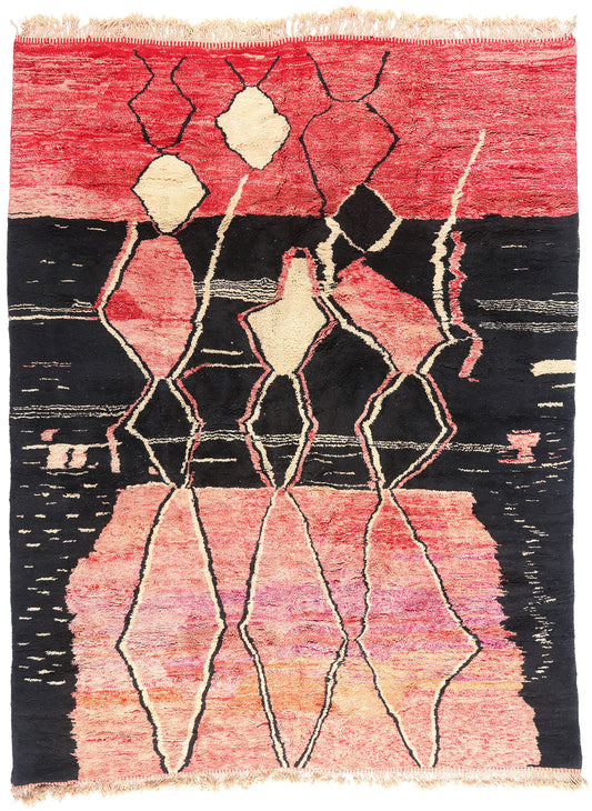 10 x 13 - Modern Beni Mrirt Moroccan Rug - 21648