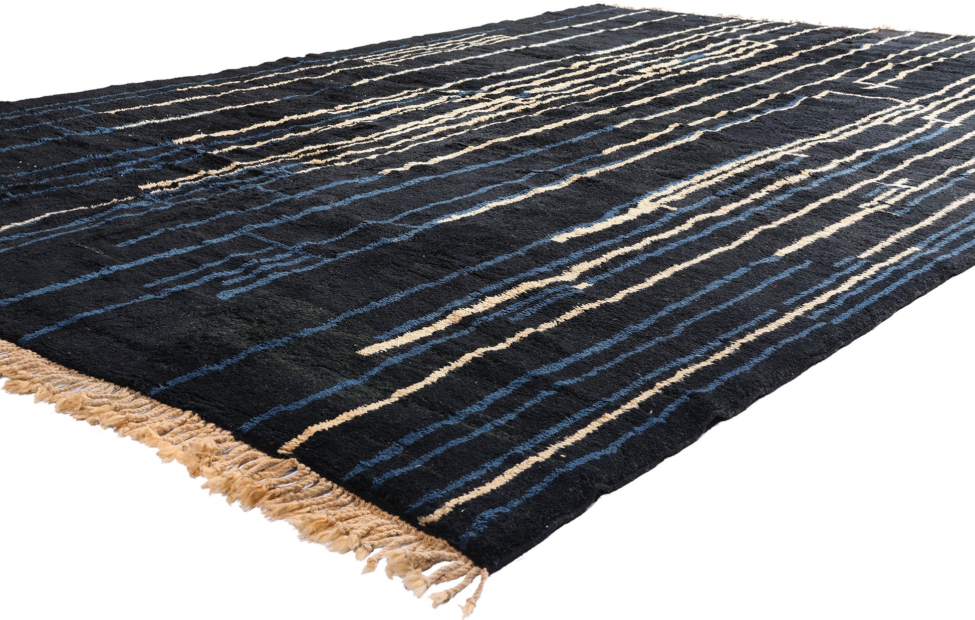 10 x 14 - Modern Beni Mrirt Moroccan Rug - 21646