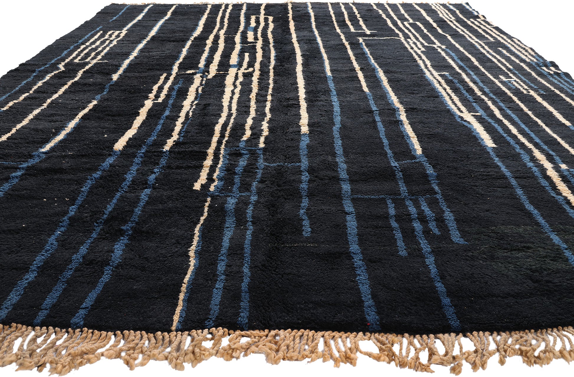 10 x 14 - Modern Beni Mrirt Moroccan Rug - 21646