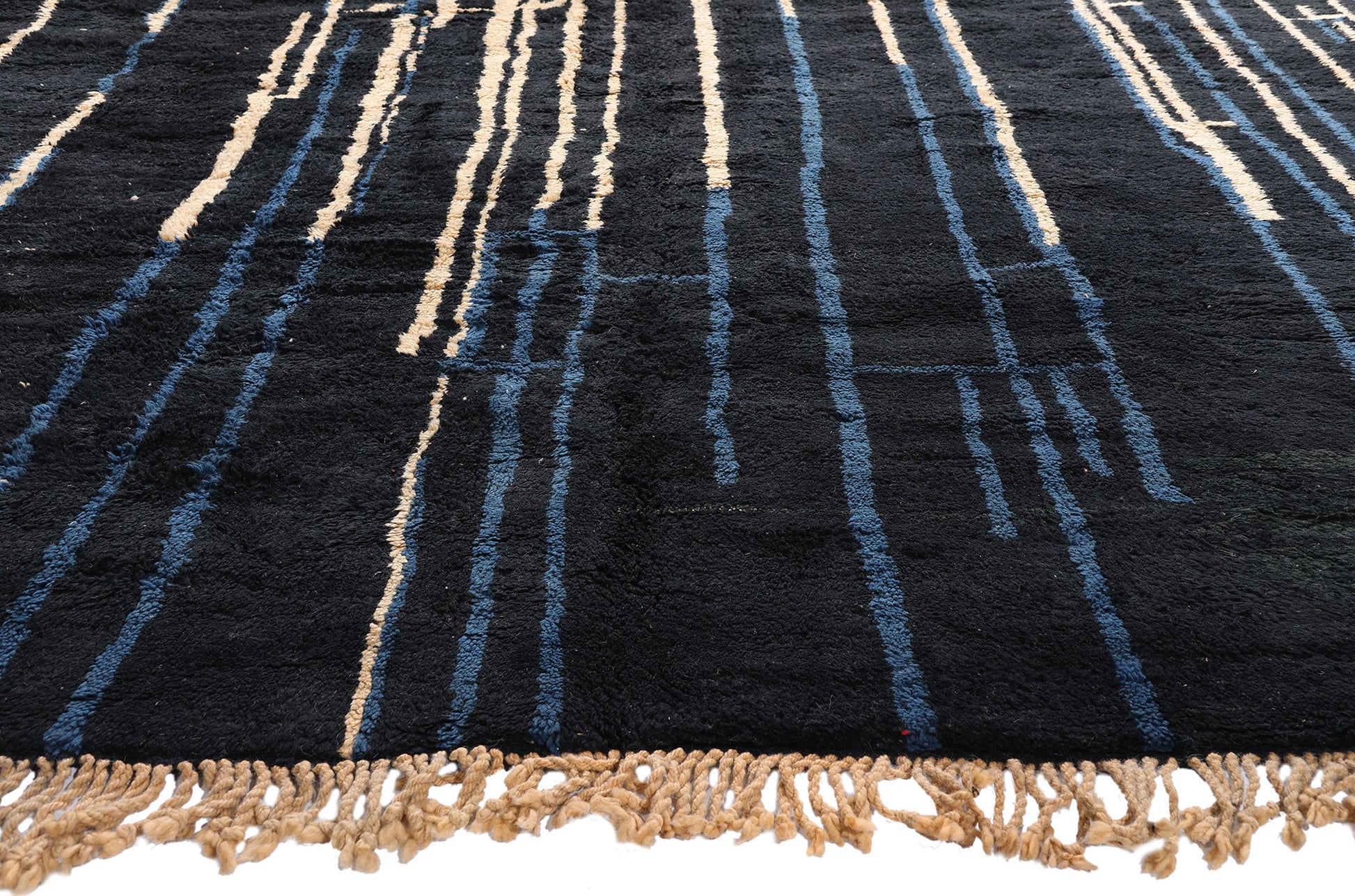 10 x 14 - Modern Beni Mrirt Moroccan Rug - 21646