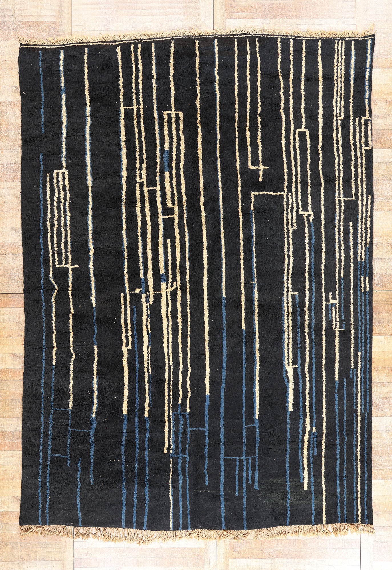 10 x 14 - Modern Beni Mrirt Moroccan Rug - 21646