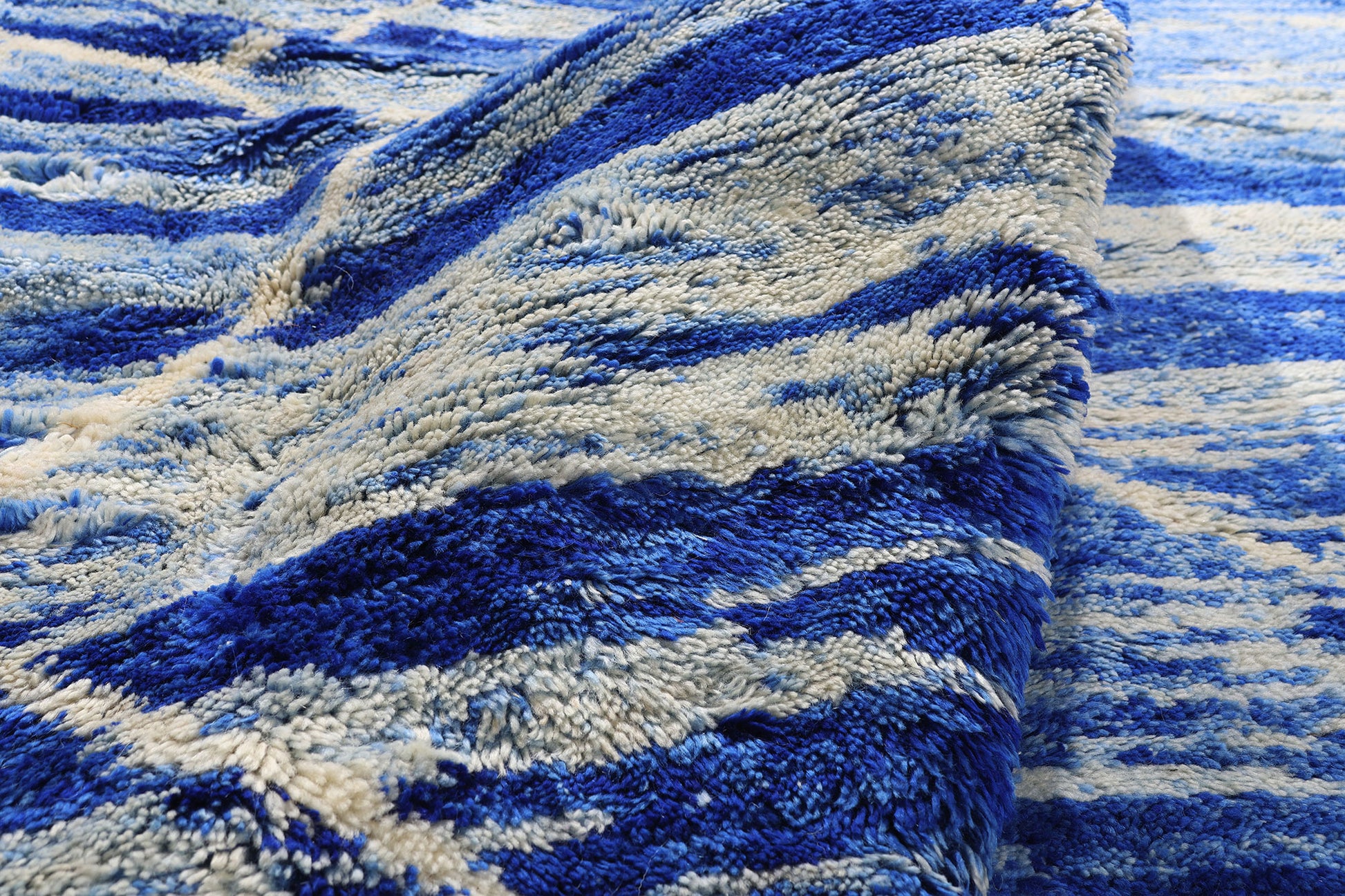 11 x 12 - Blue Modern Beni Mrirt Moroccan Rug - 21151