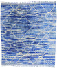 11 x 12 - Blue Modern Beni Mrirt Moroccan Rug - 21151