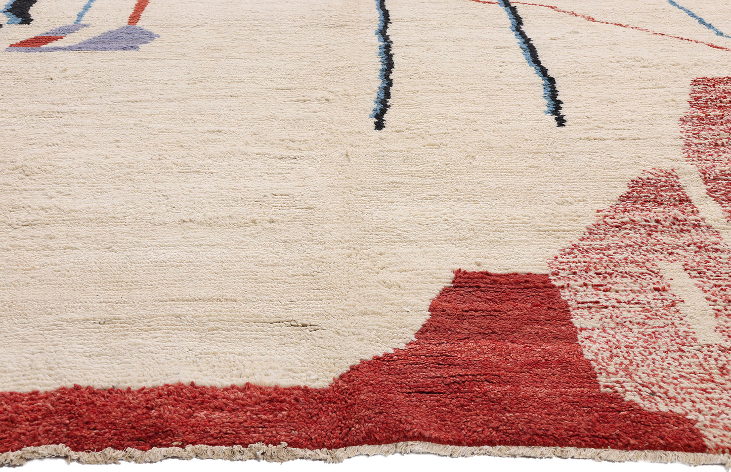 10 x 14 - Red Pakistani Moroccan Rug - 81015