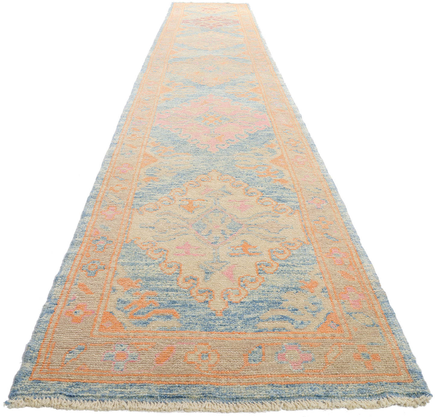3 x 20 Modern Colorful Turkish Oushak Rug 54018