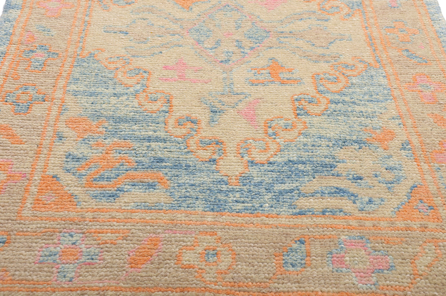 3 x 20 Modern Colorful Turkish Oushak Rug 54018