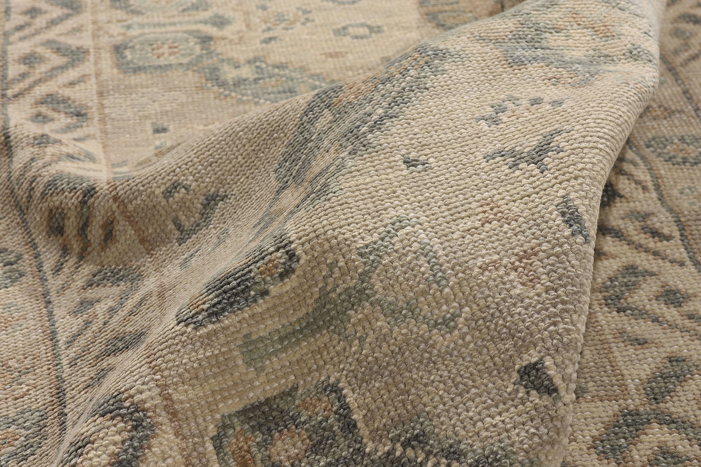 5 x 8 Earth-Tone Modern Turkish Oushak Rug 54023