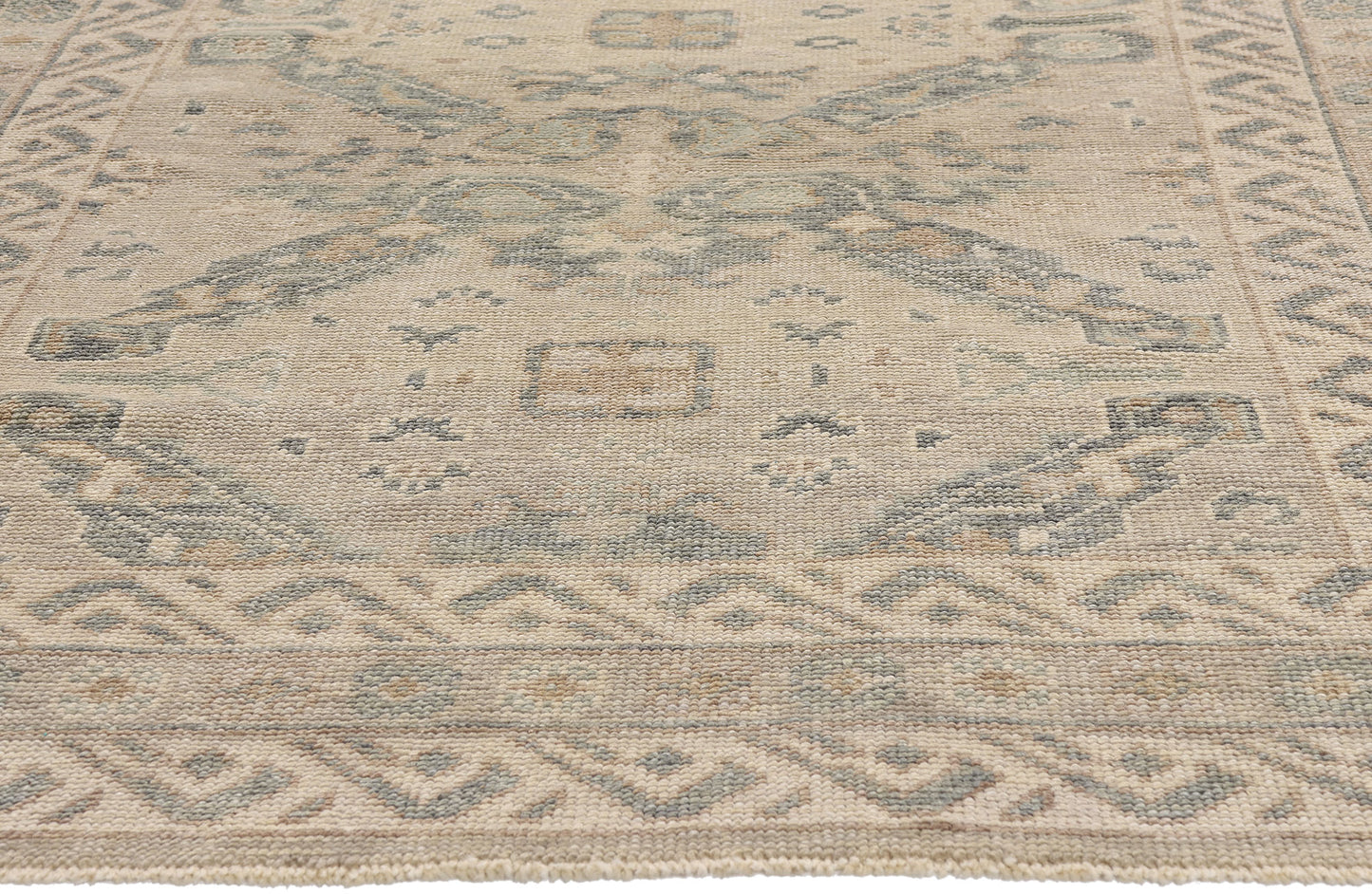 5 x 8 Earth-Tone Modern Turkish Oushak Rug 54023