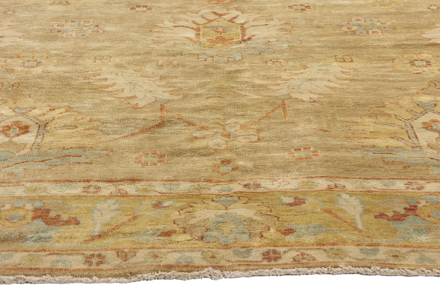 6 x 9 Modern Earth-Tone Oushak Rug 79195