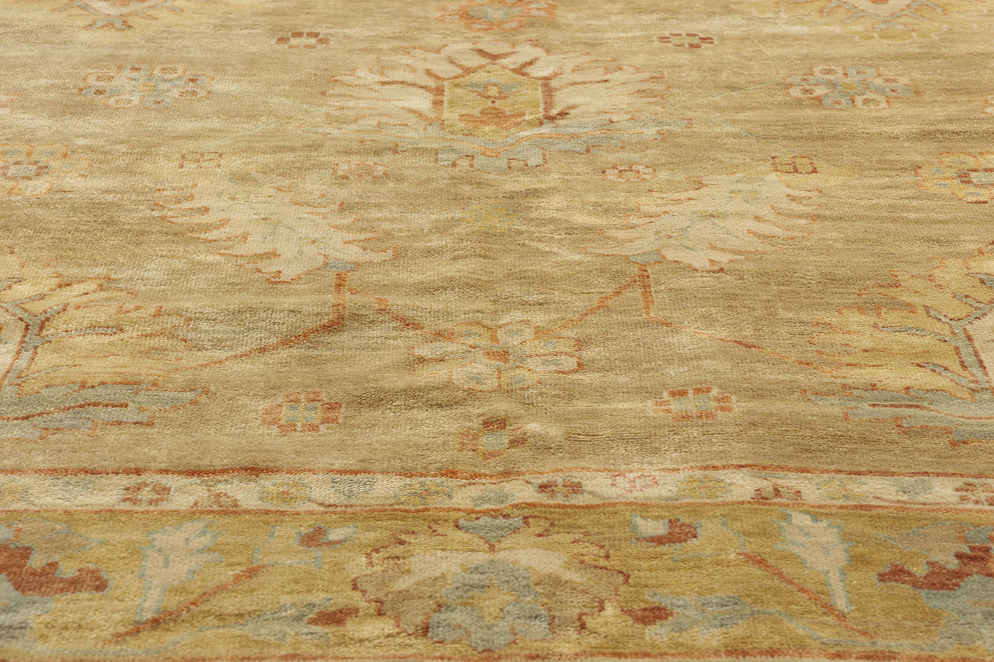 6 x 9 Modern Earth-Tone Oushak Rug 79195
