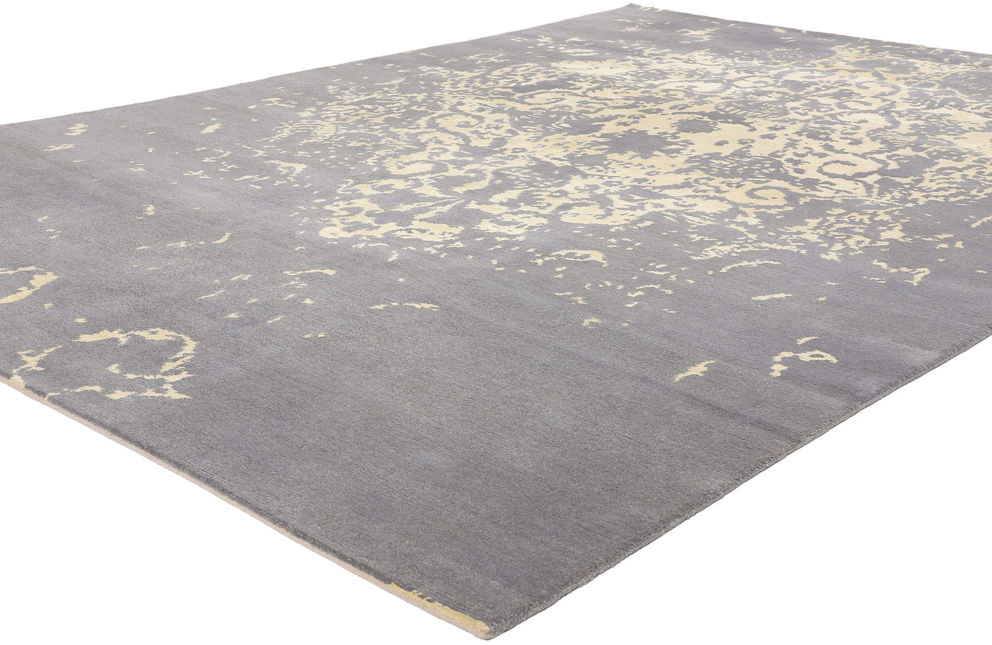 7 x 10 Silver Lace Modern Gray Damask Rug 31142