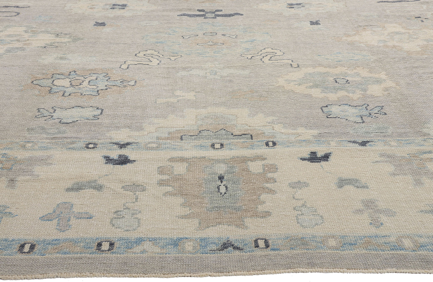 12 x 16 Modern Gray Turkish Oushak Rug 54014