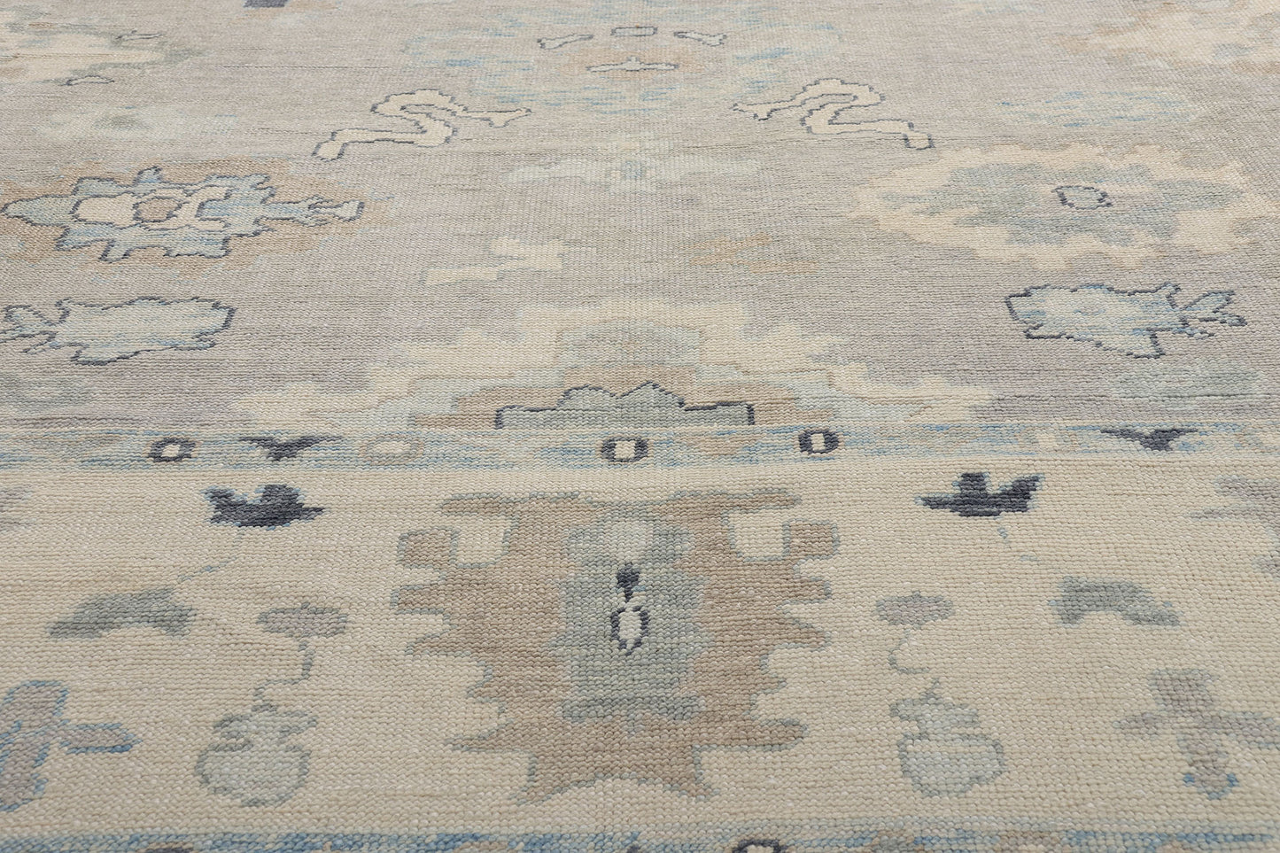 12 x 16 Modern Gray Turkish Oushak Rug 54014