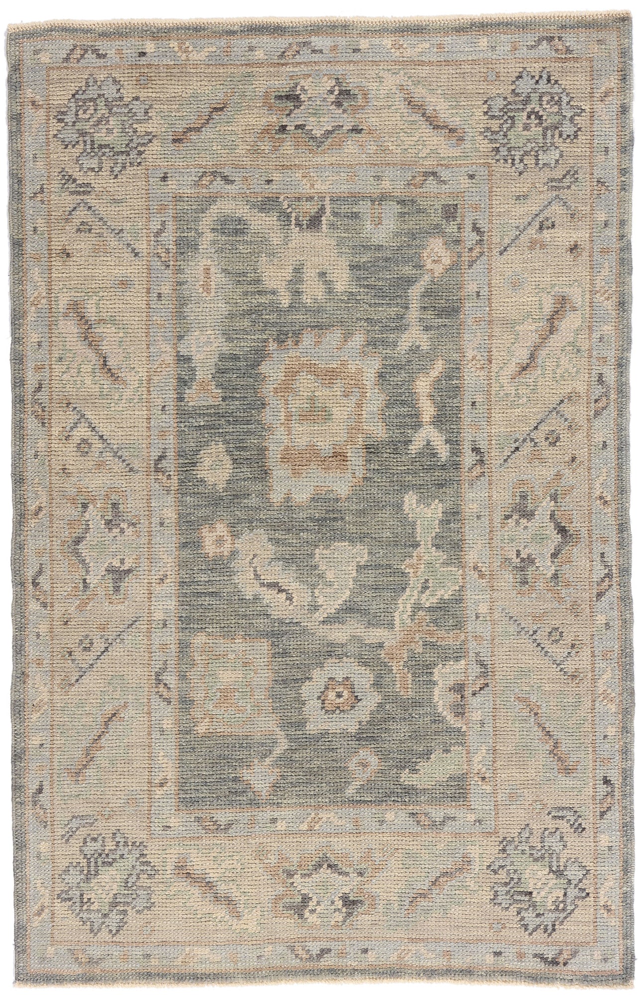 3 x 4 Gray Modern Turkish Oushak Rug 54021