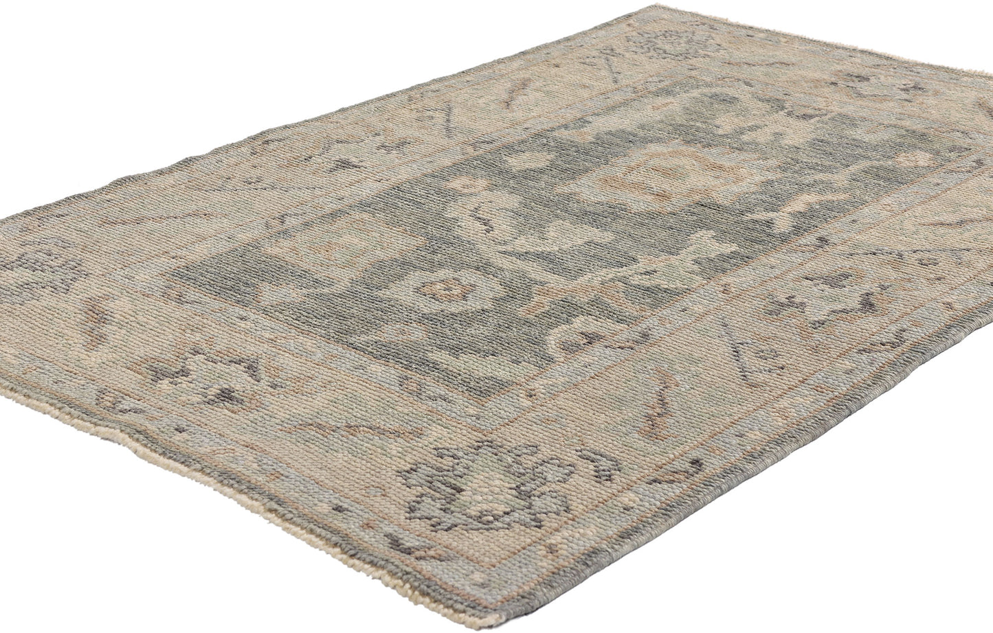 3 x 4 Gray Modern Turkish Oushak Rug 54022