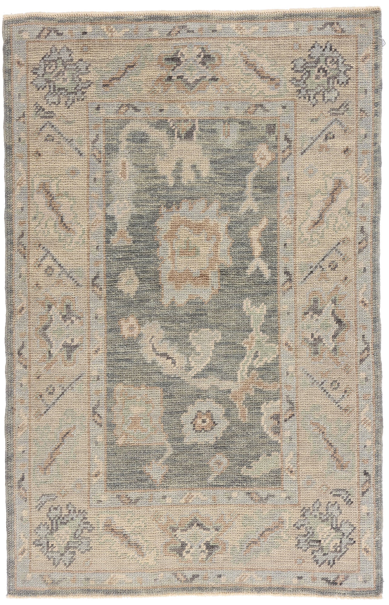 3 x 4 Gray Modern Turkish Oushak Rug 54022
