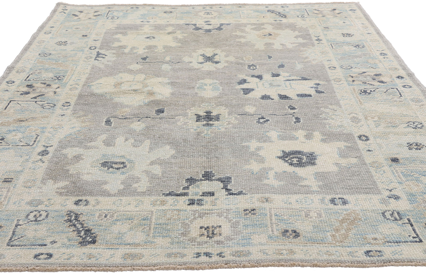 5 x 7 Modern Gray Turkish Oushak Rug 54010