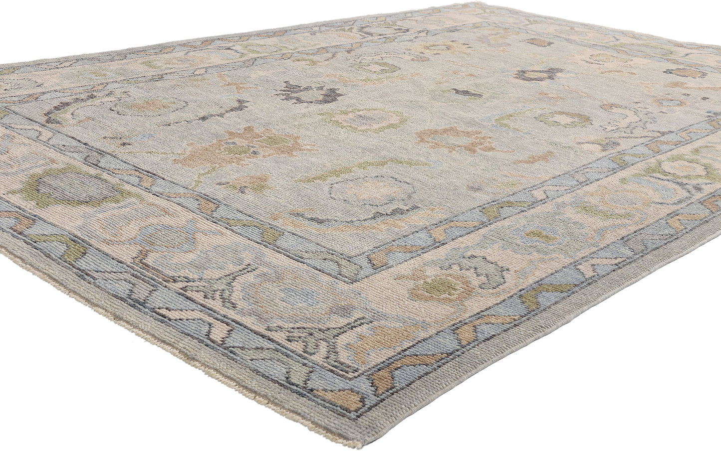 6 x 9 Gray Modern Turkish Oushak Rug 54024