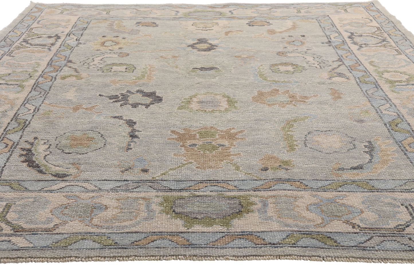 6 x 9 Gray Modern Turkish Oushak Rug 54024