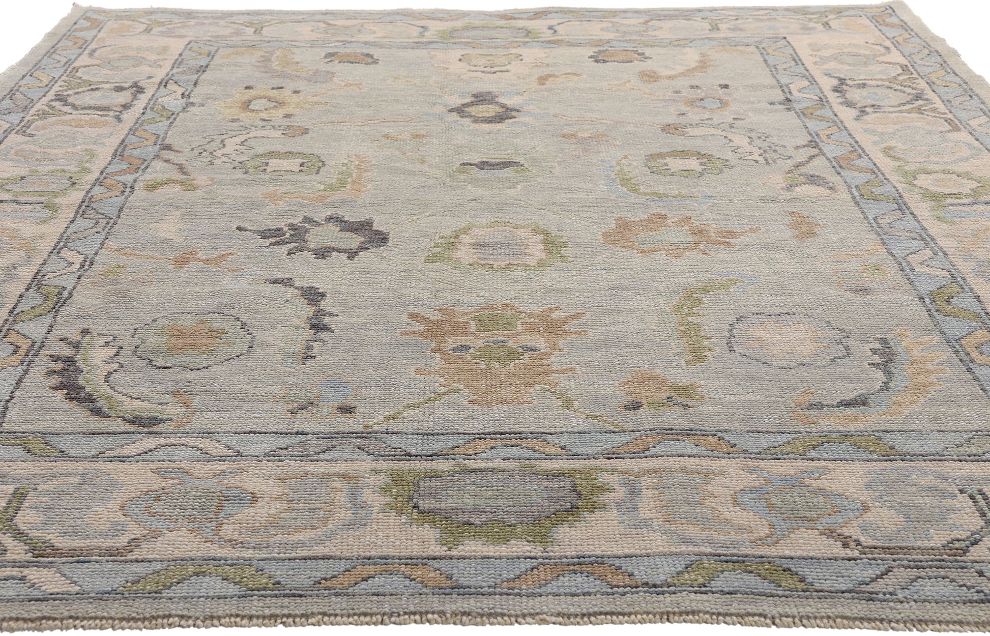 6 x 9 Gray Modern Turkish Oushak Rug 54024
