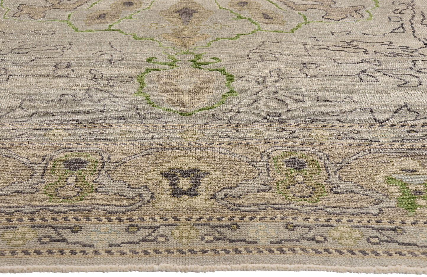 9 x 12 Modern Gray Turkish Oushak Rug 52237