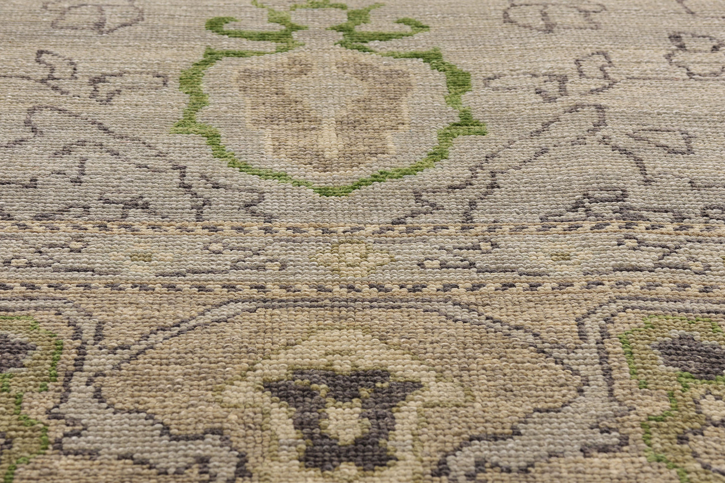 9 x 12 Modern Gray Turkish Oushak Rug 52237