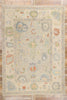 9 x 13 Modern Light Gray Turkish Oushak Rug 53949